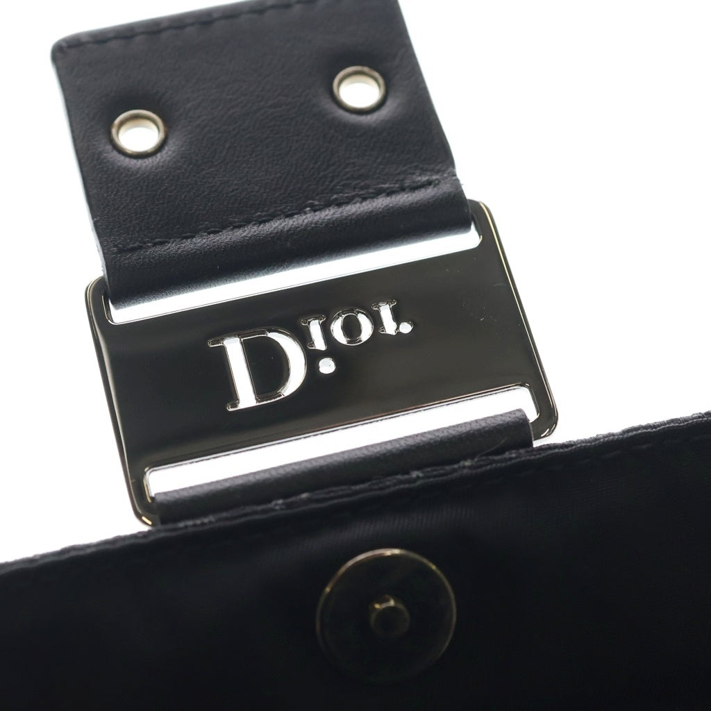 Christian Dior(クリスチャンディオール) トロッター バニティ バック キャンバス レザー ブラック HE0082 レディース