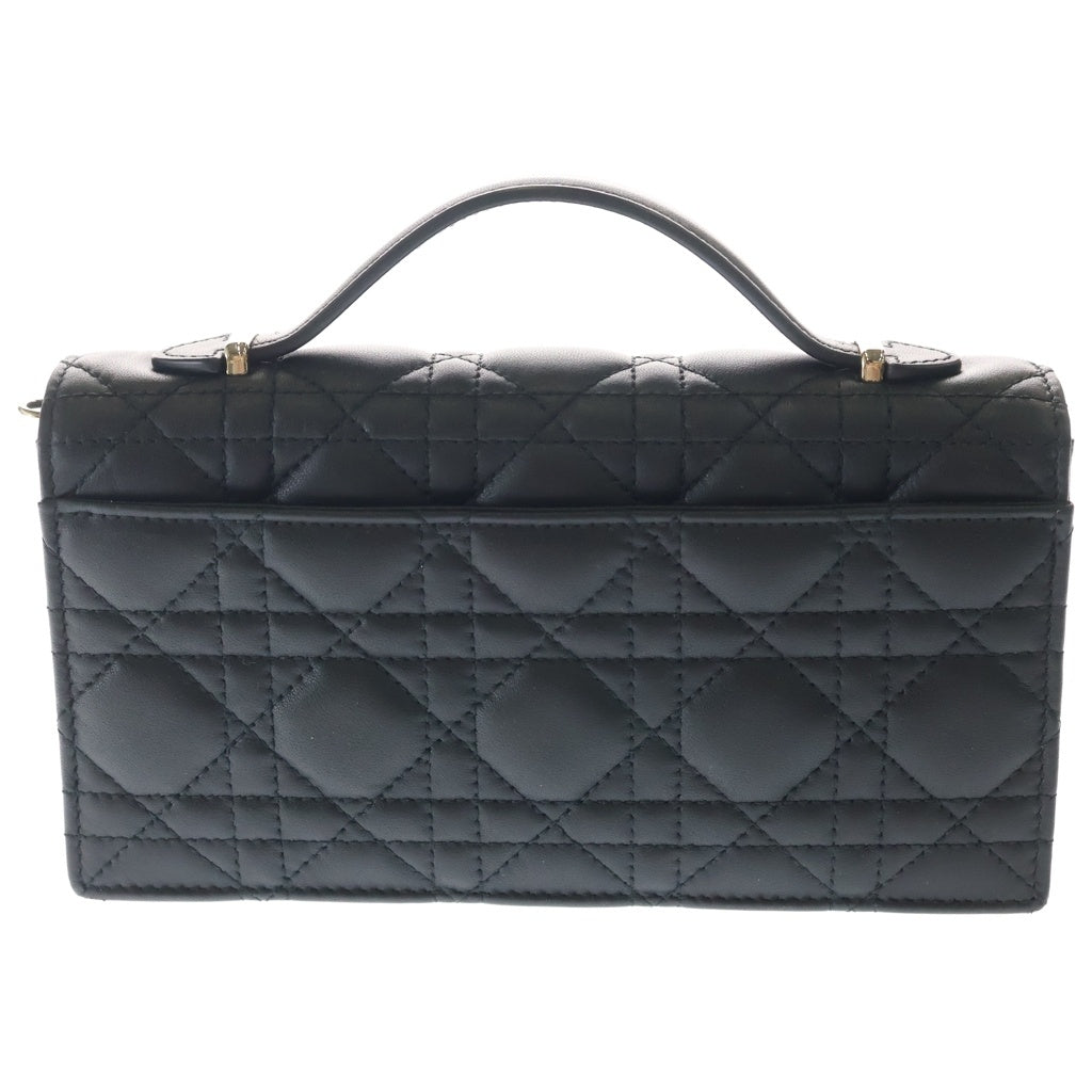 Christian Dior(クリスチャンディオール) マイディオール チェーンショルダーバッグ ミニバッグ ブラック レザー ゴールド金具 レディース