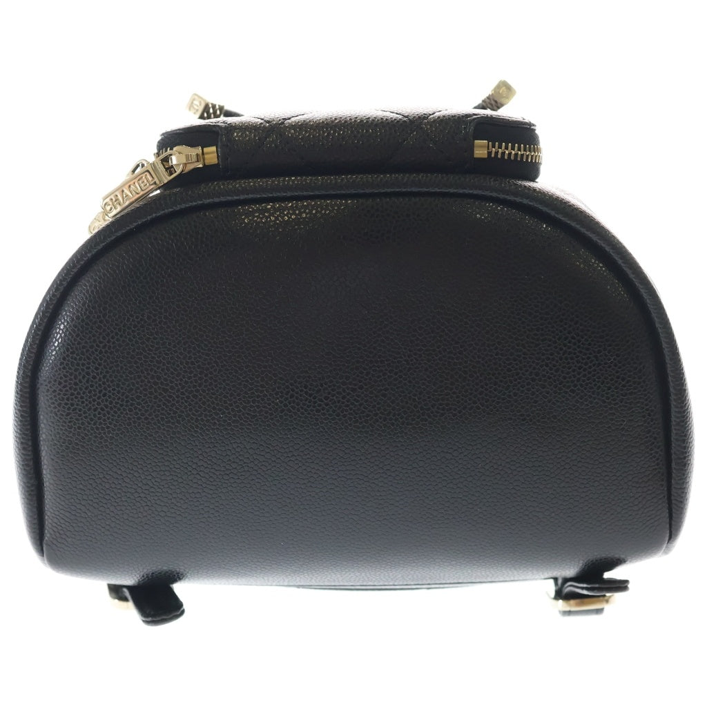 CHANEL(シャネル) マトラッセ リュックサック バックパック ミニバッグ ブラック キャビアスキン AS3530 ゴールド金具 レディース