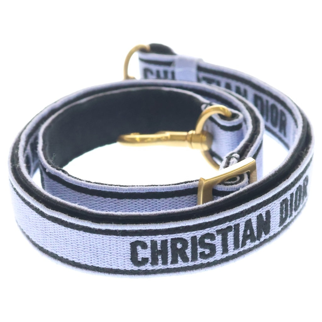 Christian Dior(クリスチャンディオール) ブックトート ミディアム 2WAYハンドバッグ ショルダーバッグ トートバッグ ホワイト×ライトブルー レザー×キャンバス レディース