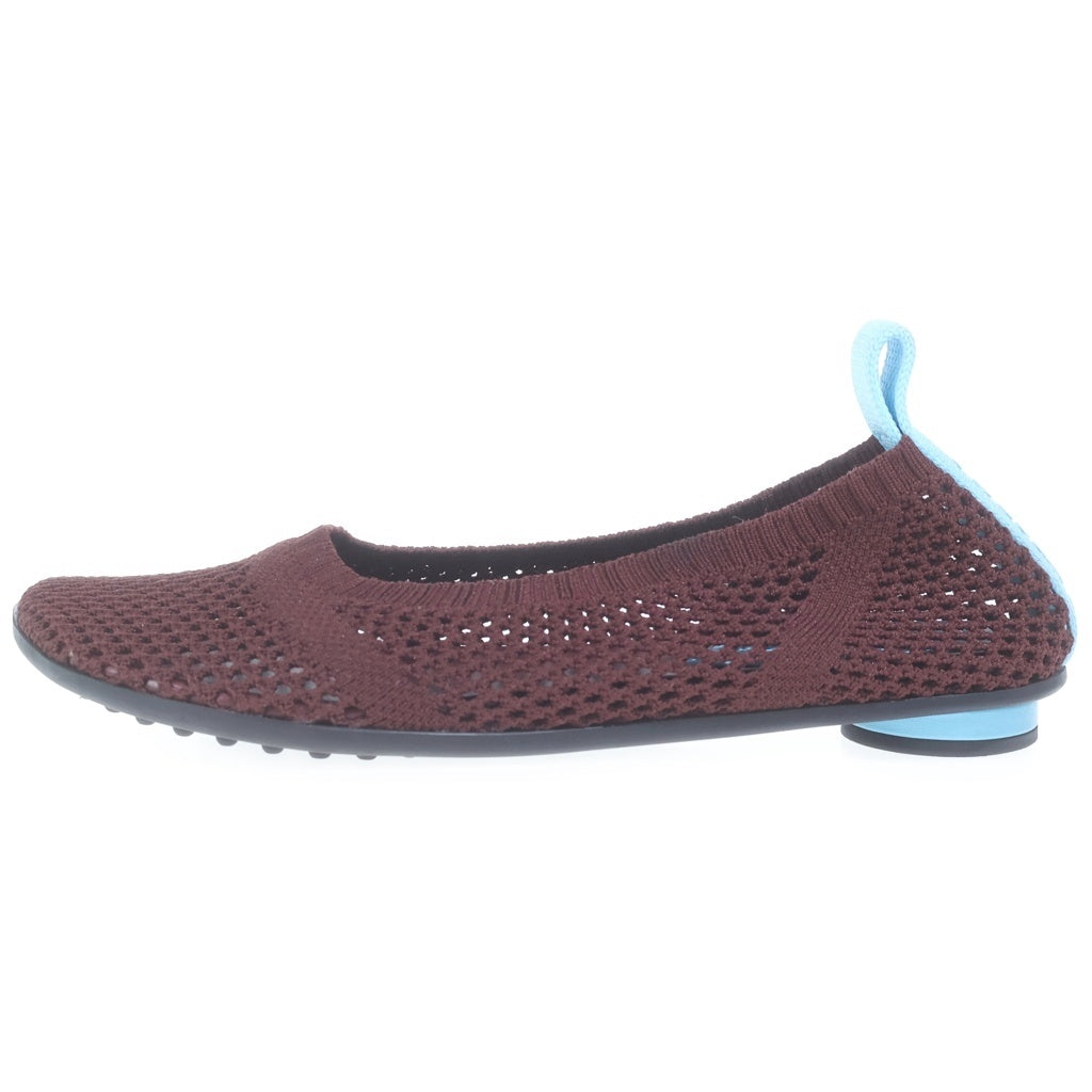 BOTTEGA VENETA(ボッテガヴェネタ) アトミック ニット メッシュ パンプス フラットシューズ #38 ボルドー レディース