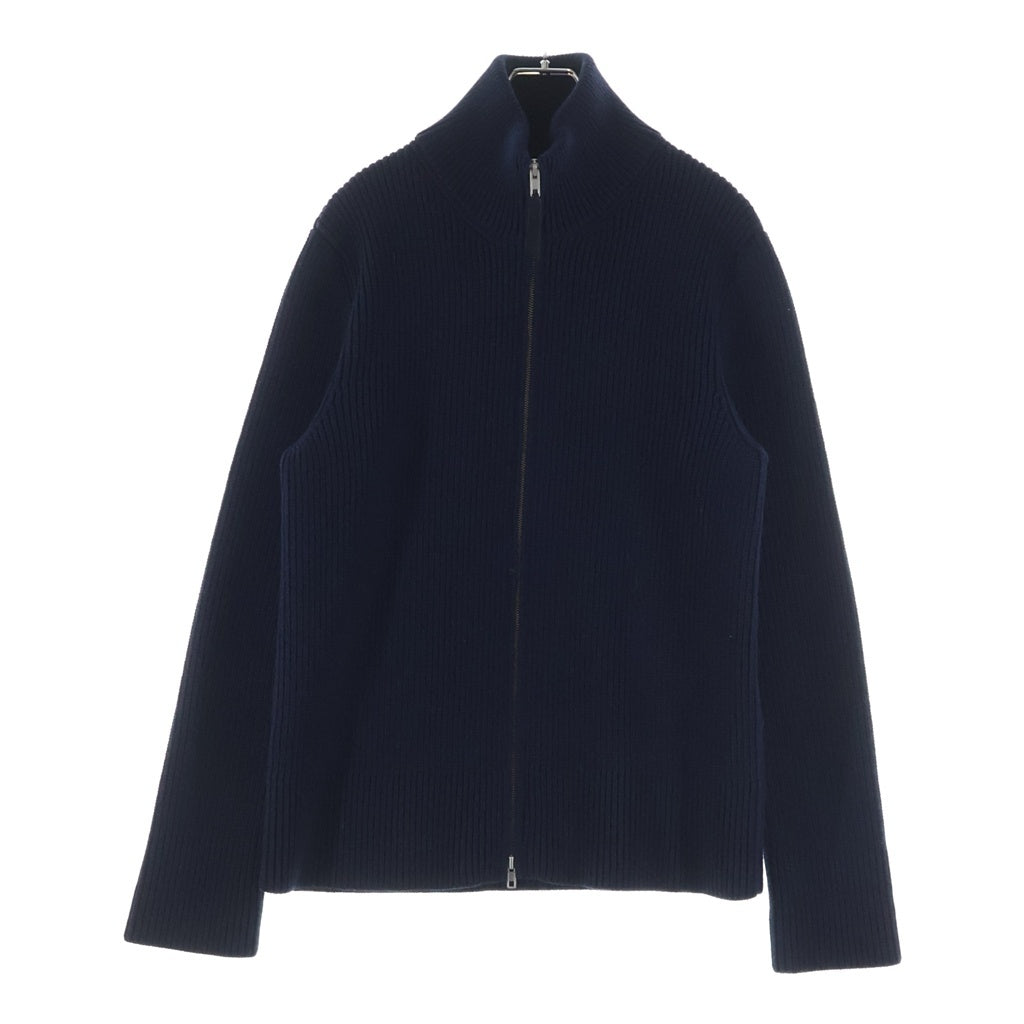 Maison Martin Margiela(メゾンマルタンマルジェラ) ドライバーズニット コットン ウール ダブルジップアップ カーディガン #S ネイビー S50GP0246