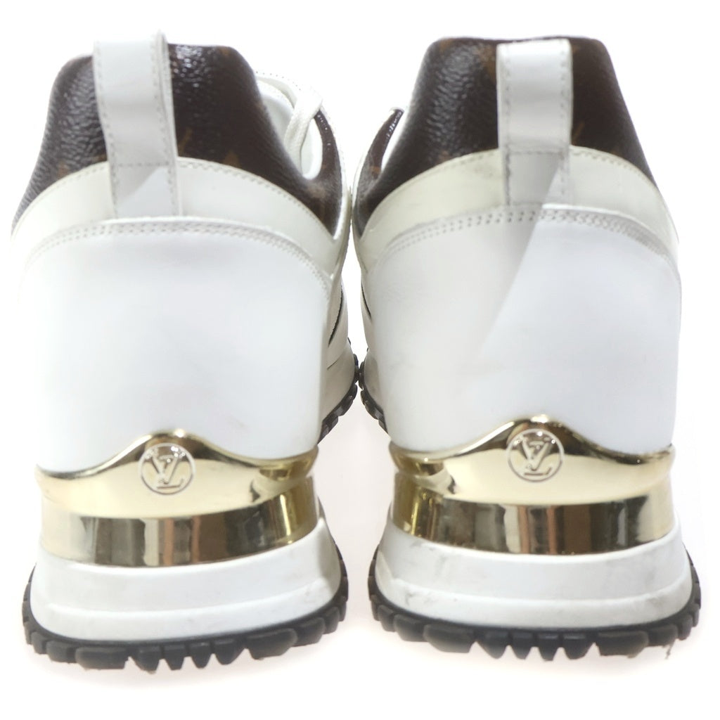 LOUIS VUITTON(ルイヴィトン) モノグラムキャンバス ランアウェイライン レザー ローカットスニーカー #42 ホワイト