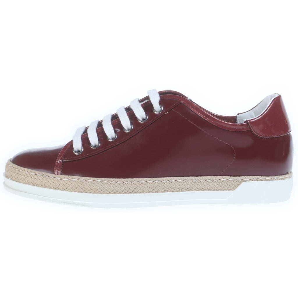 TOD'S(トッズ) パテント レザースニーカー ローカットシューズ エナメル バーガンディー XXW0JL0D8ZCL1M814 レディース