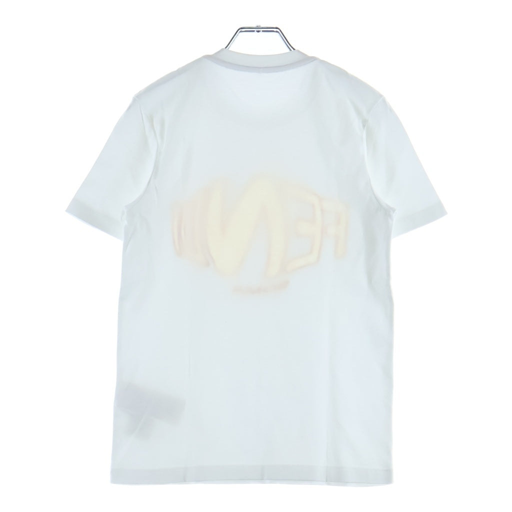 FENDI(フェンディ) ロゴメッシュ 半袖Tシャツ カットソー フロントロゴ ホワイト FS7254 AG80 レディース
