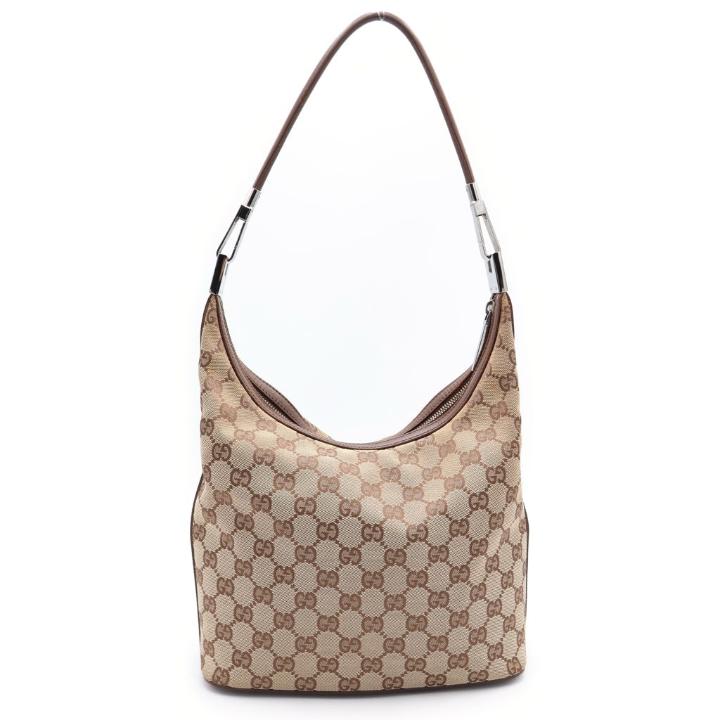 GUCCI(グッチ) GGキャンバス レザー ワンショルダーバッグ トートバッグ ブラウン 01234 レディース