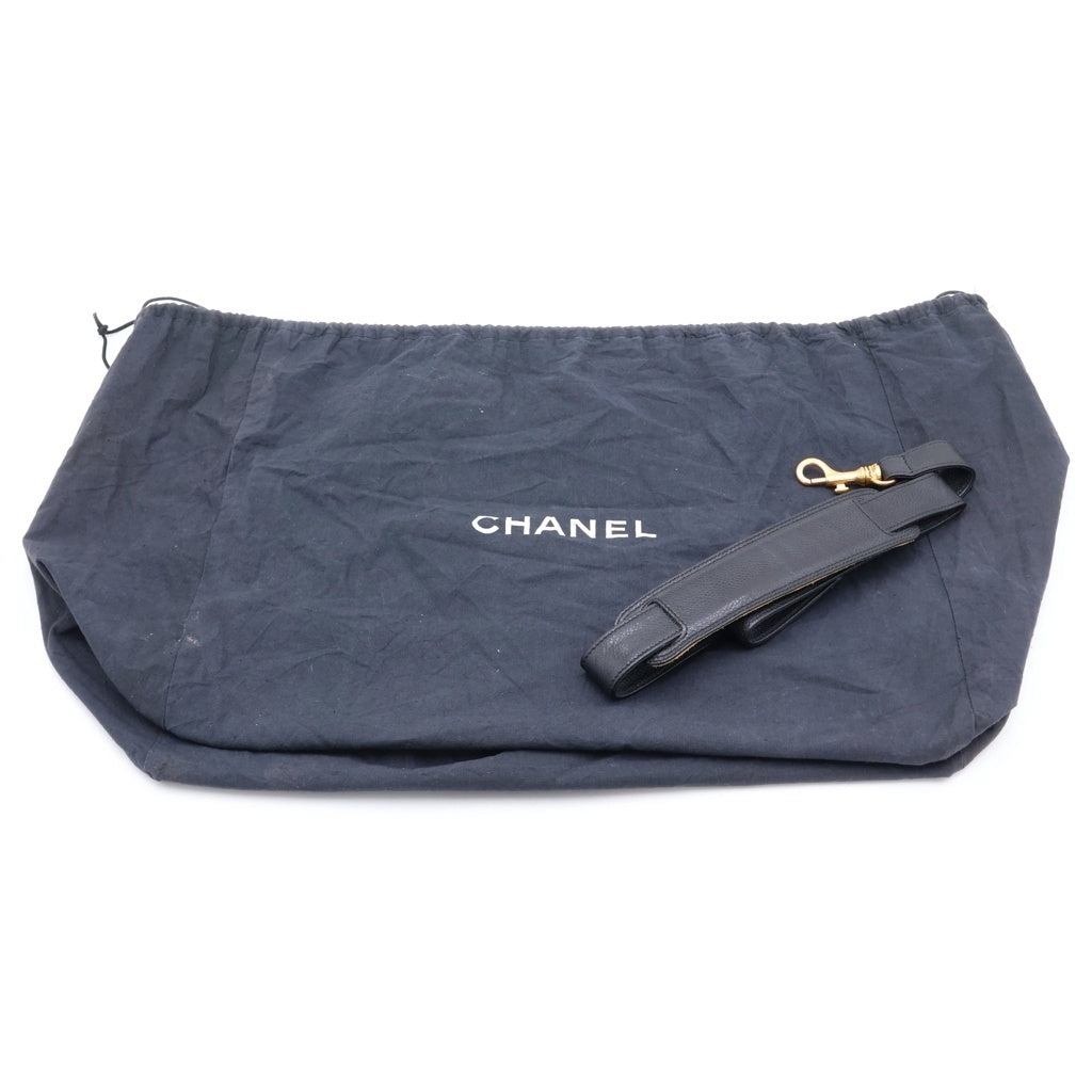 CHANEL(シャネル) ココマーク 2WAYハンドバッグ ボストンバッグ ブラック キャビアスキン ゴールド金具 レディース