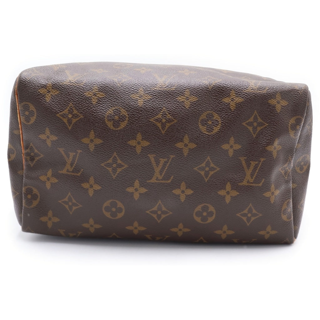 LOUIS VUITTON(ルイヴィトン) モノグラム スピーディ25 ハンドバッグ ボストンバッグ ブラウン レザー×PVC M41528 ゴールド金具 レディース