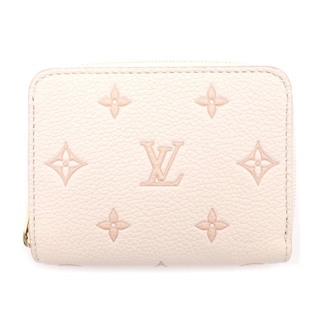 LOUIS VUITTON(ルイヴィトン) モノグラム アンプラント ジッピーコインパース レザー コンパクトウォレット 二つ折り財布 ベージュ M14563