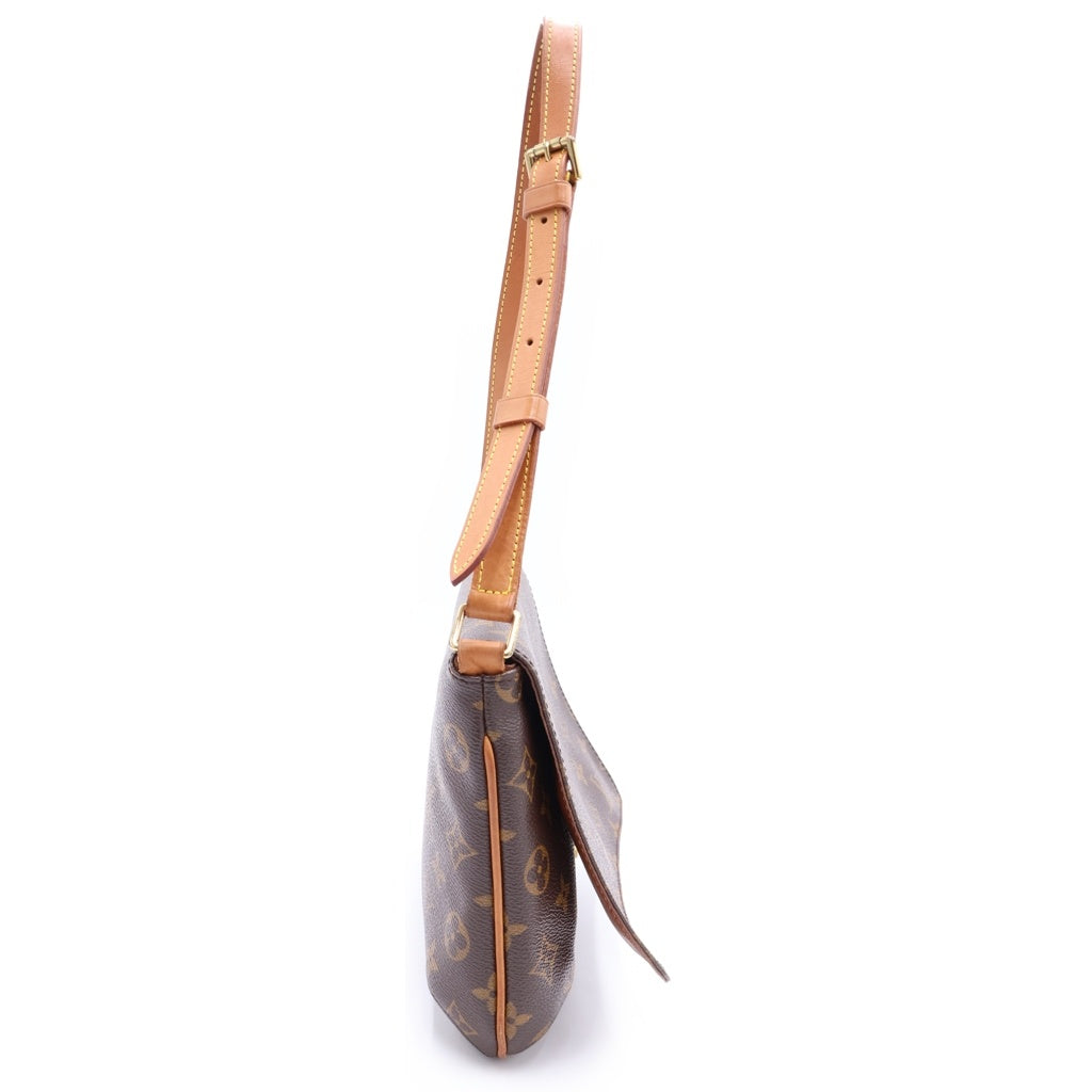 LOUIS VUITTON(ルイヴィトン) モノグラム ミュゼットタンゴ PVC レザー ショルダーバッグ ブラウン M51257 レディース