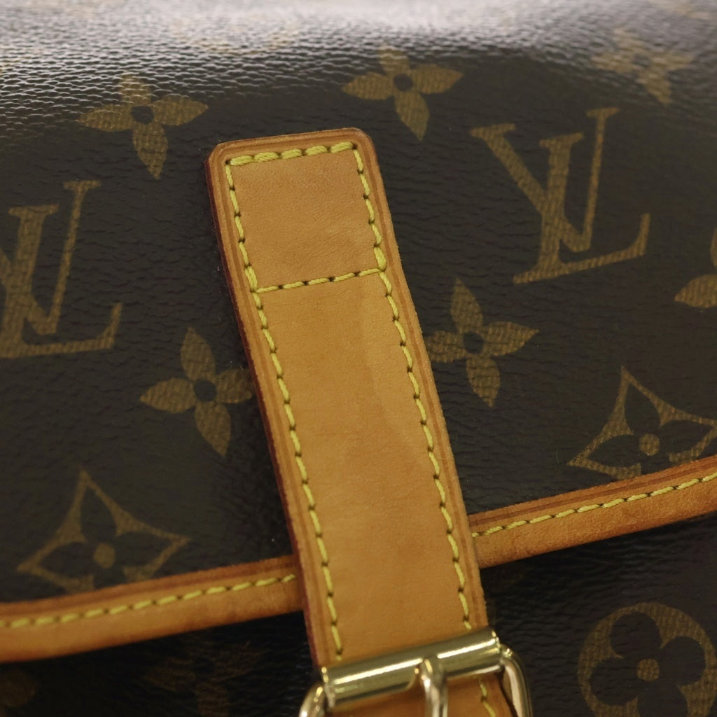 LOUIS VUITTON(ルイヴィトン) モノグラム サックアドボスフォール リュックサック バックパック ブラウン レザー×PVC M40107 ゴールド金具 レディース