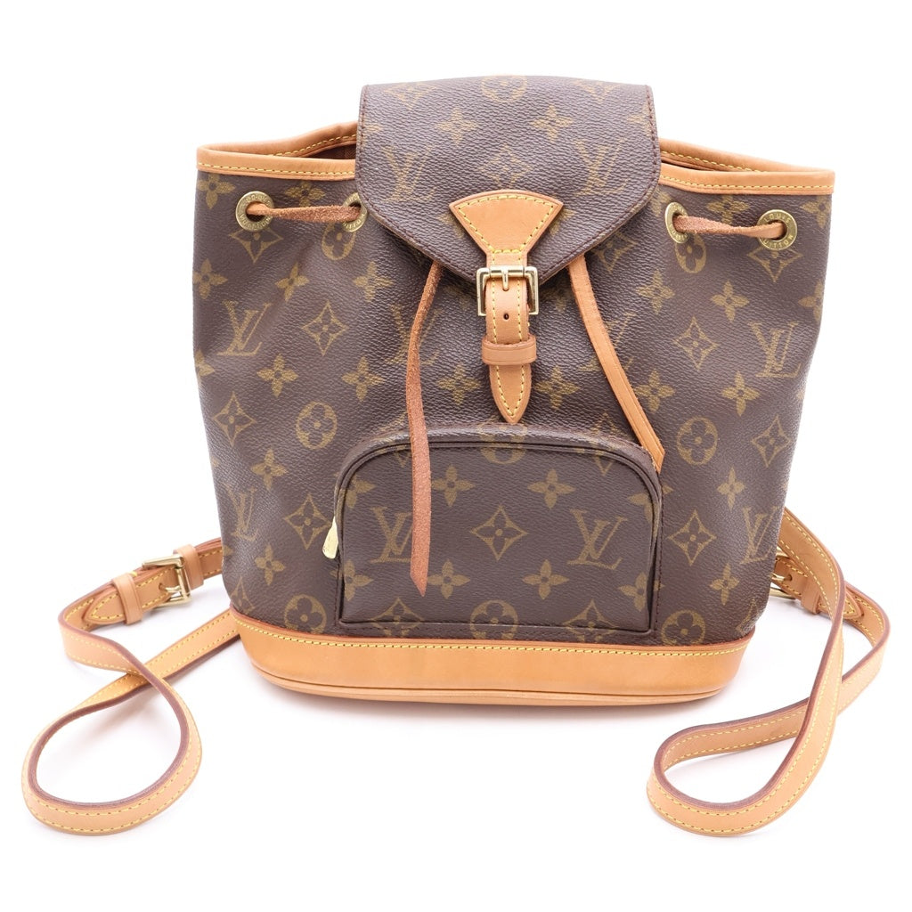 LOUIS VUITTON(ルイヴィトン) モノグラム ミニモンスリ PVC レザー バックパック リュックサック ブラウン M51137 レディース