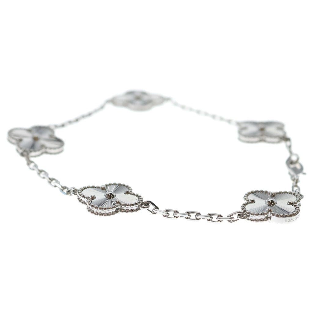 Van Cleef & Arpels(ヴァンクリーフアンドアーペル) ギョーシェ 5P ブレスレット 750WG 20.3g レディース
