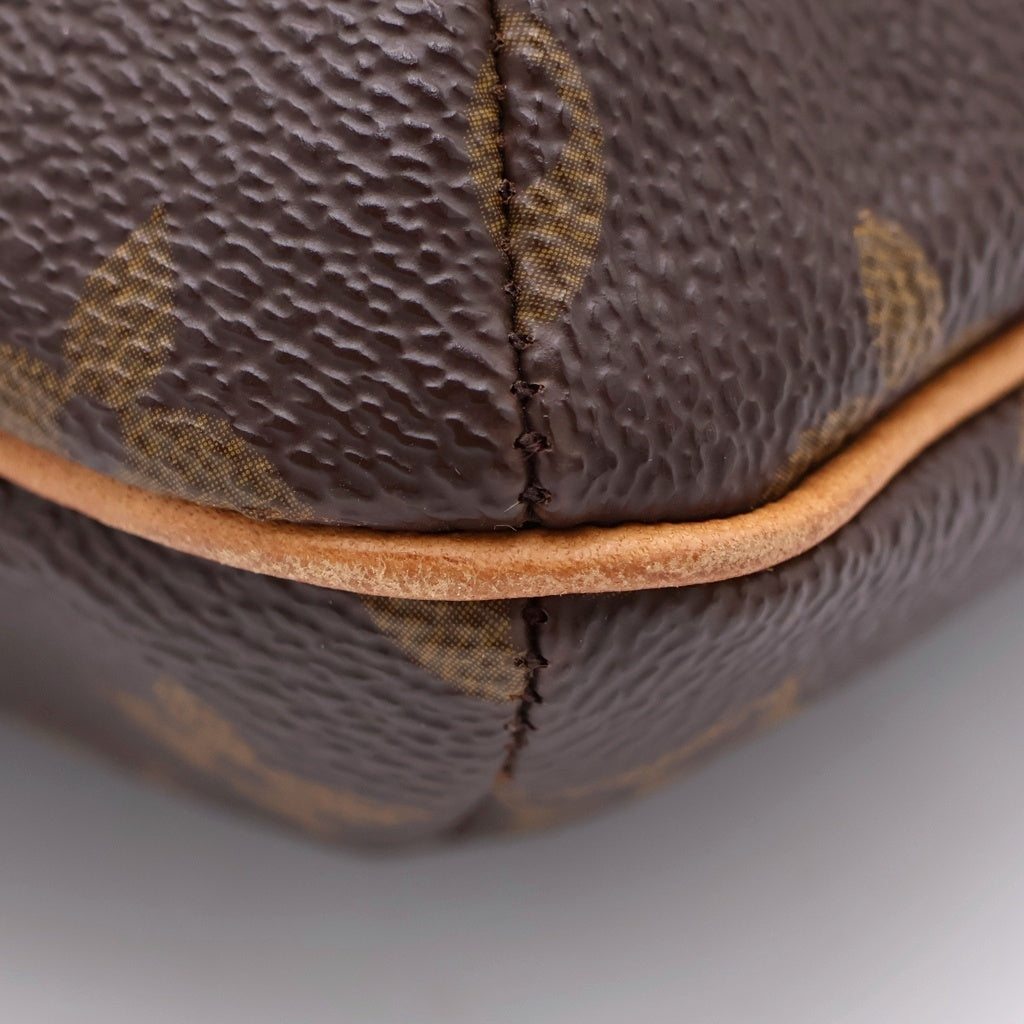 LOUIS VUITTON(ルイヴィトン) モノグラム ミュゼットタンゴ ショルダーバッグ ブラウン レザー×PVC M51257 ゴールド金具 レディース