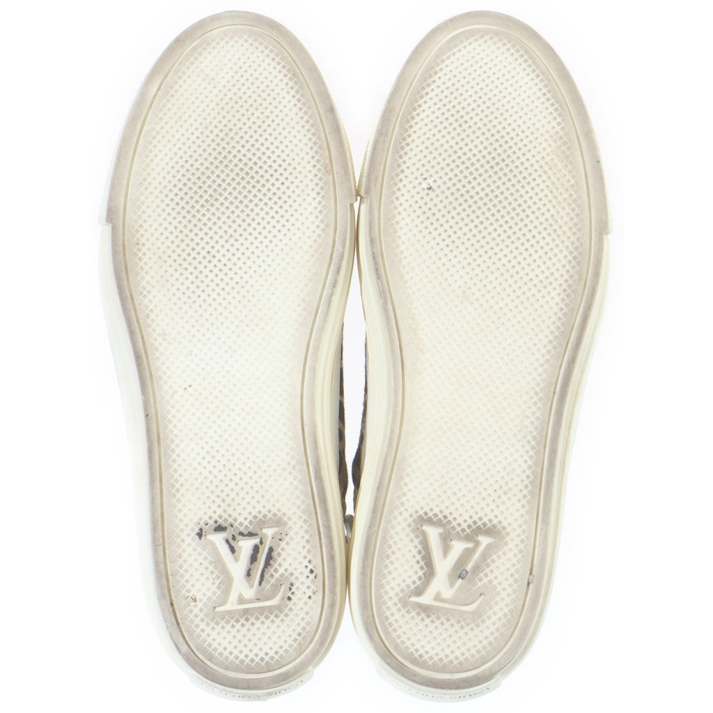 LOUIS VUITTON(ルイヴィトン) ステラーライン LV レオパード ハラコ ハイカットスニーカー ブラウン×ホワイト レディース