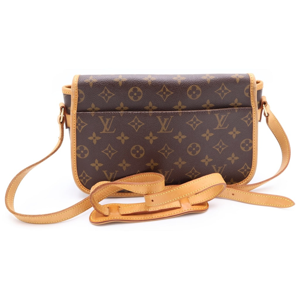 LOUIS VUITTON(ルイヴィトン) モノグラム ソローニュ ショルダーバッグ ブラウン レザー×PVC M42250 ゴールド金具 レディース