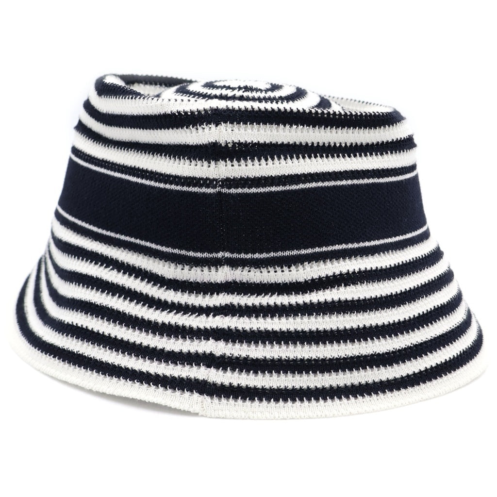 Christian Dior(クリスチャンディオール) 24SS ディオリビエラ D チューリップ クロシュ ハット 帽子 ネイビー/ホワイト 44DTK985A134 レディース