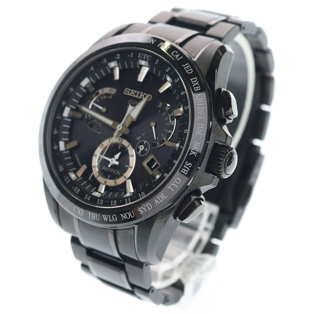SEIKO(セイコー) アストロン 黒文字盤 Ti/ソーラー チタン ソーラー電波 腕時計 SBXB049