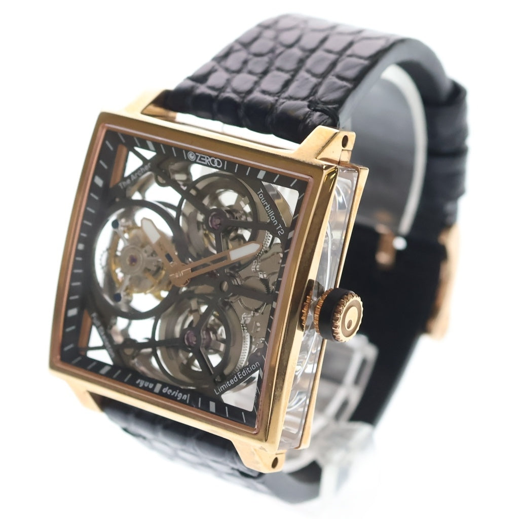 ZEROO TIME(ゼロタイム) T2 THE ARCHER FULL SKELETON TOURBILLON フルスケルトン トゥールビヨン SS/手巻き ステンレス 手巻き 腕時計