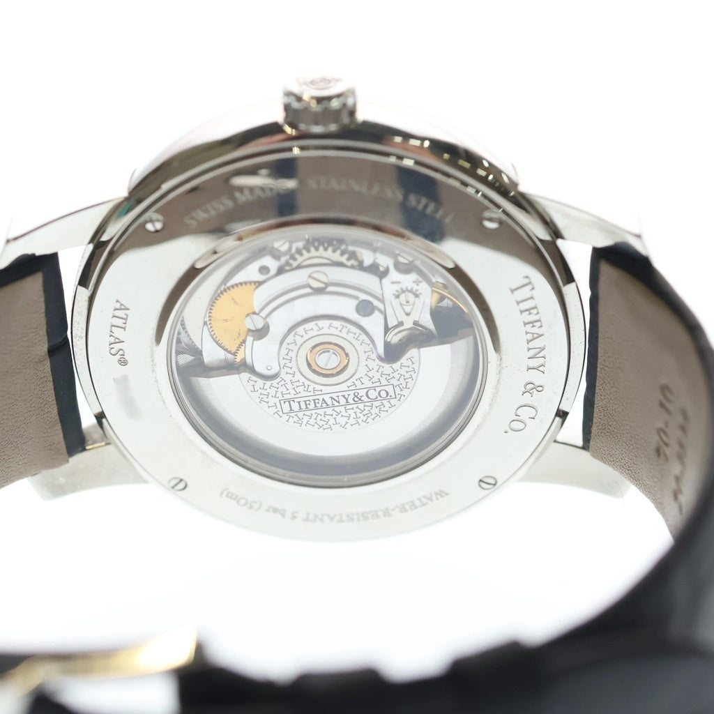 TIFFANY & Co.(ティファニー) アトラスドーム デイト 黒文字盤 SS/AT ステンレス オートマ 自動巻き 腕時計 Z1810.68.10A10A レディース