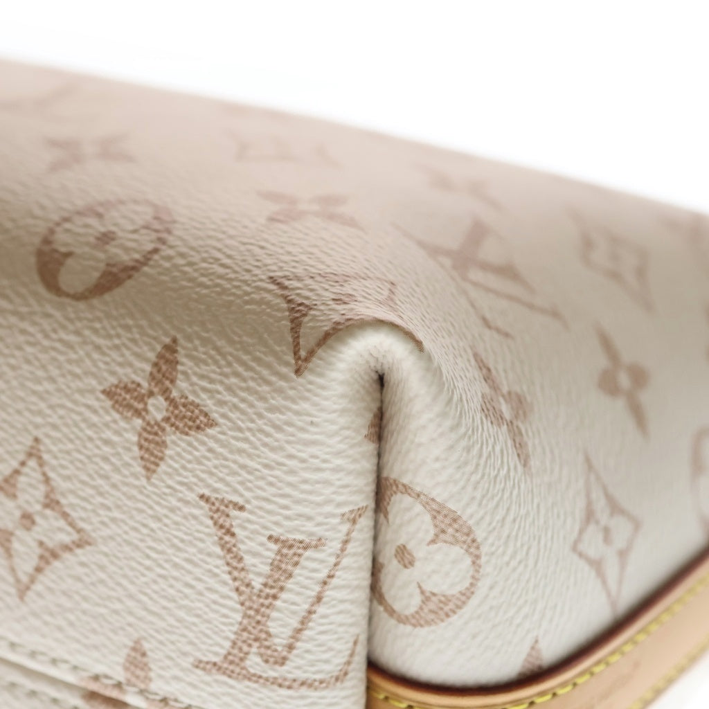 LOUIS VUITTON(ルイヴィトン) モノグラム デュンヌ ミュルティパス 2WAYハンドバッグ ショルダーバッグ ホワイト レザー×PVC M2A078 ゴールド金具 レディース