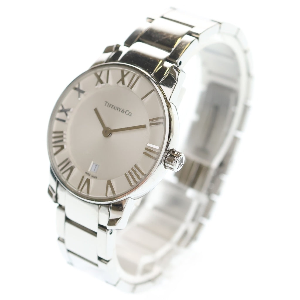 TIFFANY & Co.(ティファニー) アトラスドーム デイト 白文字盤 SS/QZ ステンレス クォーツ 電池式 腕時計 34875995
