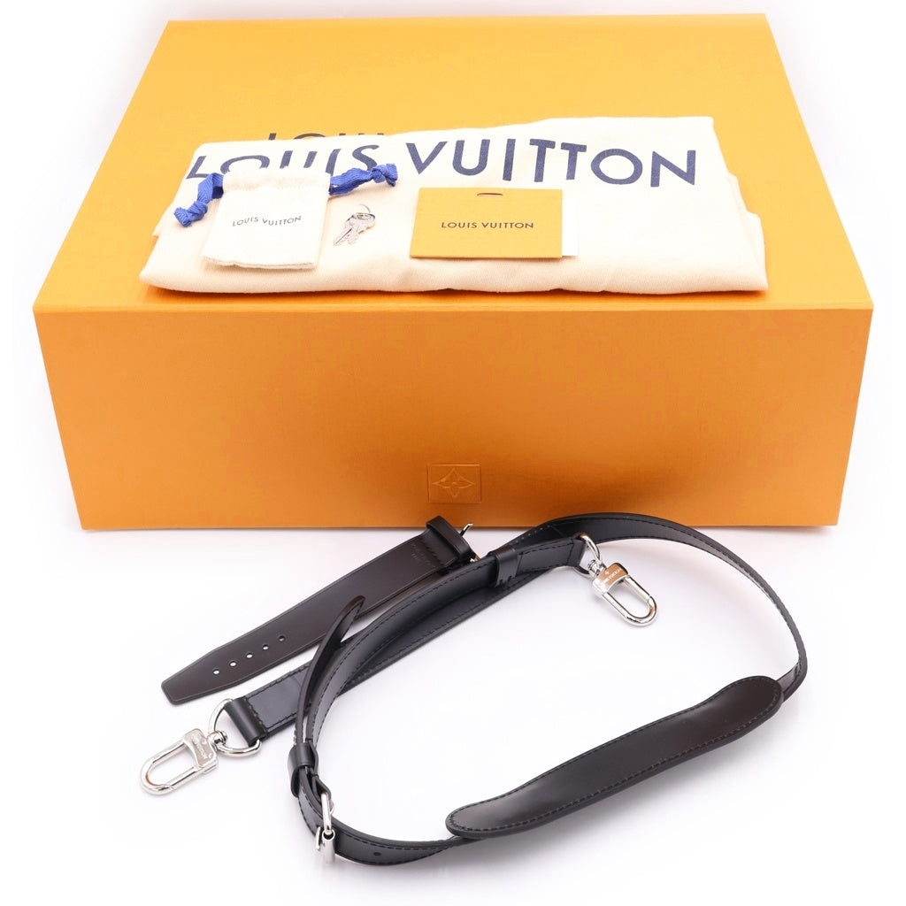LOUIS VUITTON(ルイヴィトン) ダミエグラフィット キーポルバンドリエール45 2WAYハンドバッグ ショルダーバッグ ボストンバッグ ブラック レザー×PVC N41418 シルバー金具 レディース
