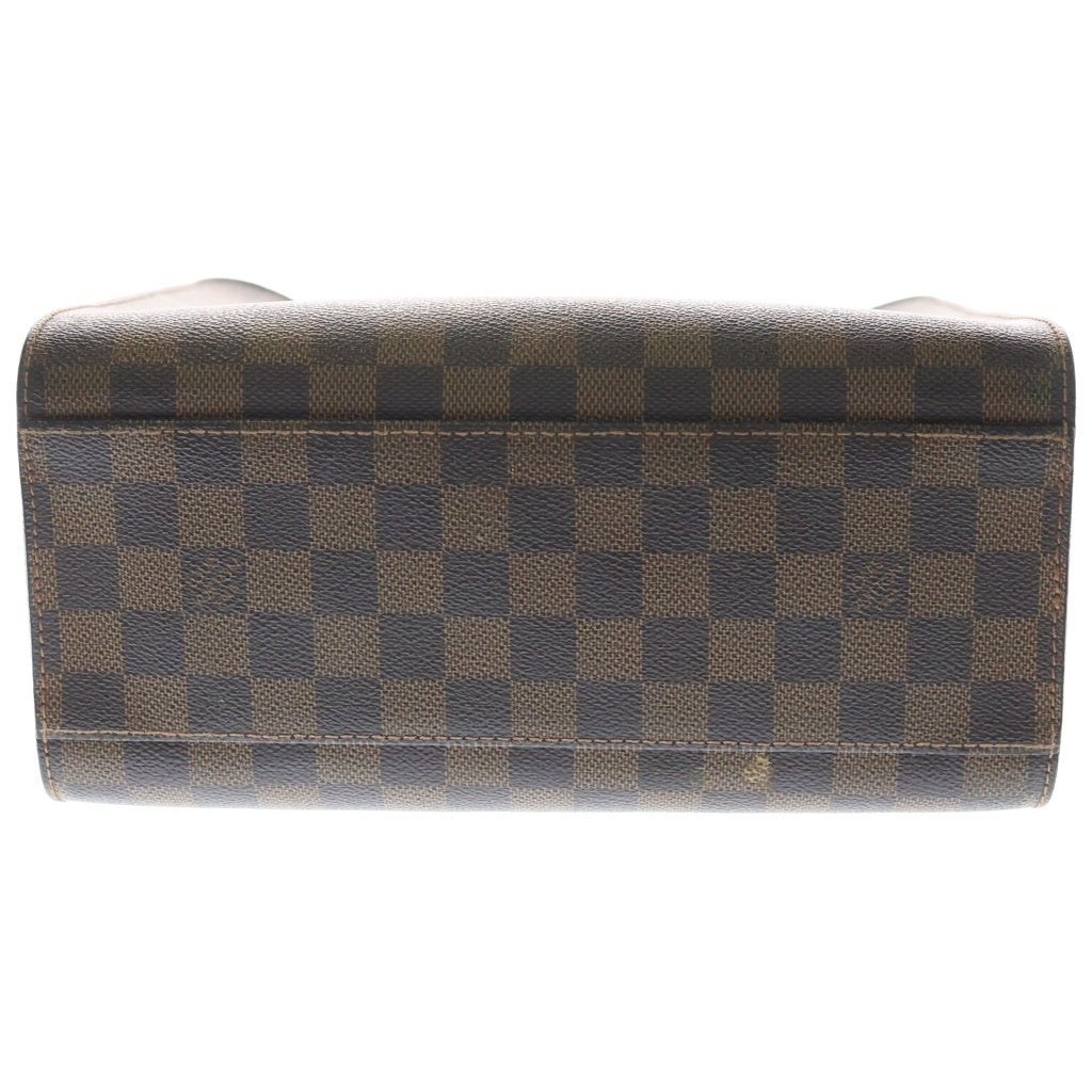 LOUIS VUITTON(ルイヴィトン) ダミエ トリアナ ハンドバッグ ブラウン レザー×PVC N51155 ゴールド金具 レディース