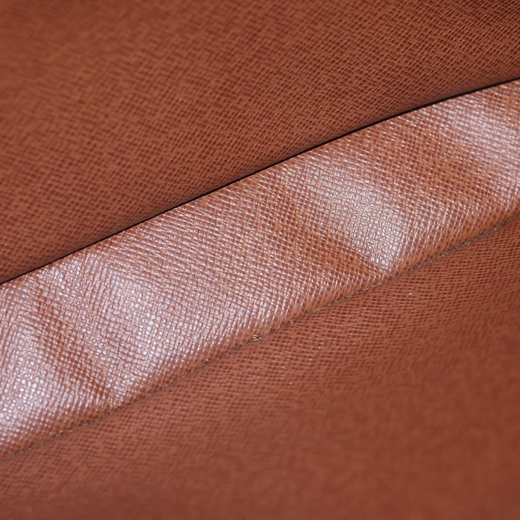 LOUIS VUITTON(ルイヴィトン) モノグラム ポシェットマルリーバンドリエール ショルダーバッグ ブラウン レザー×PVC M51828 ゴールド金具 レディース