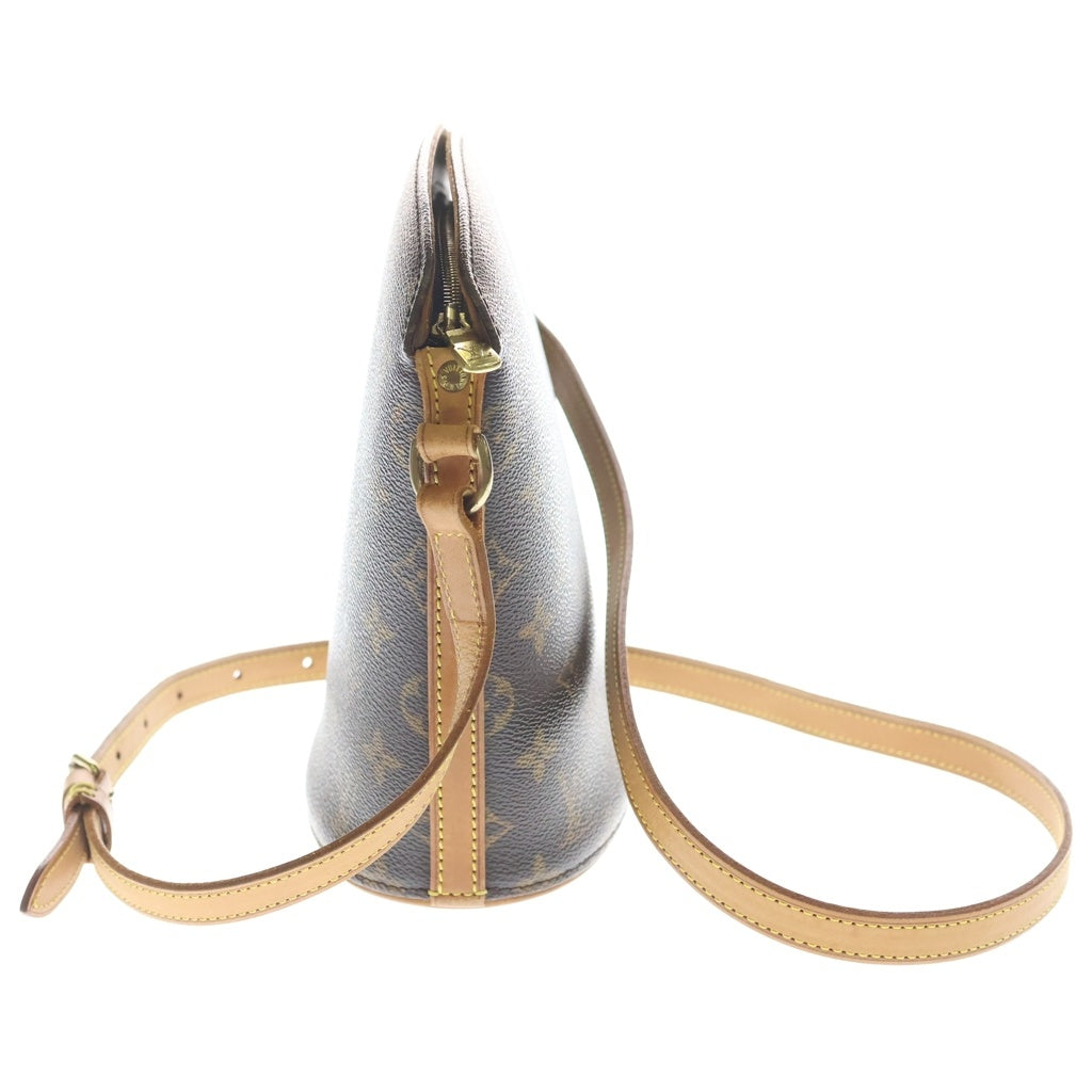 LOUIS VUITTON(ルイヴィトン) モノグラム ドルーオ ショルダーバッグ ブラウン レザー×PVC M51290 ゴールド金具 レディース