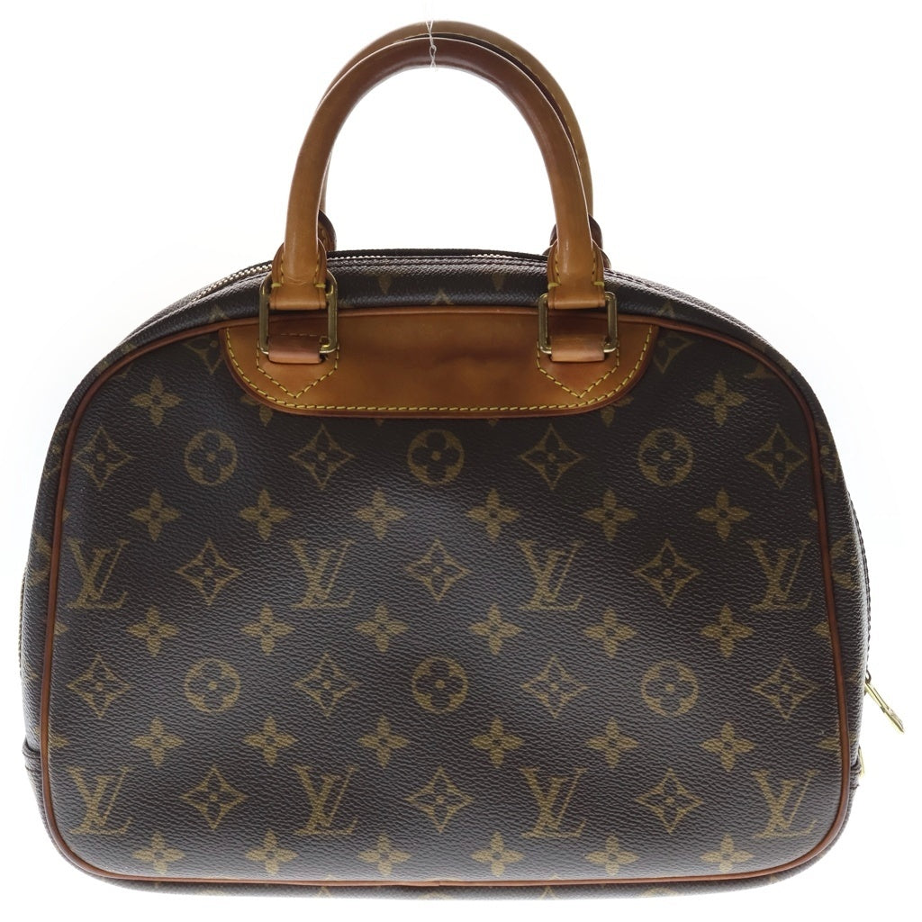 LOUIS VUITTON(ルイヴィトン) モノグラム トゥルーヴィル ハンドバッグ ブラウン レザー×PVC M42228 ゴールド金具 レディース