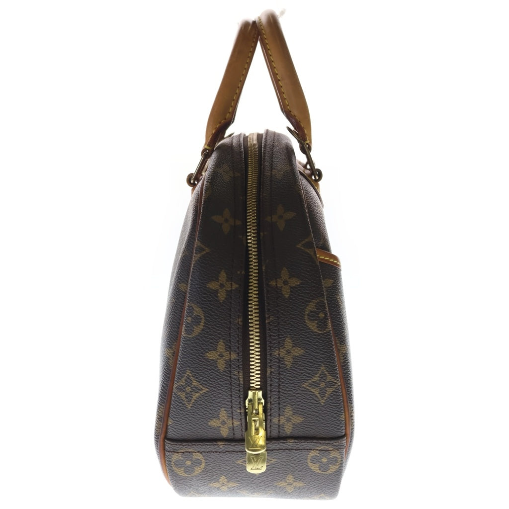 LOUIS VUITTON(ルイヴィトン) モノグラム トゥルーヴィル ハンドバッグ ブラウン レザー×PVC M42228 ゴールド金具 レディース