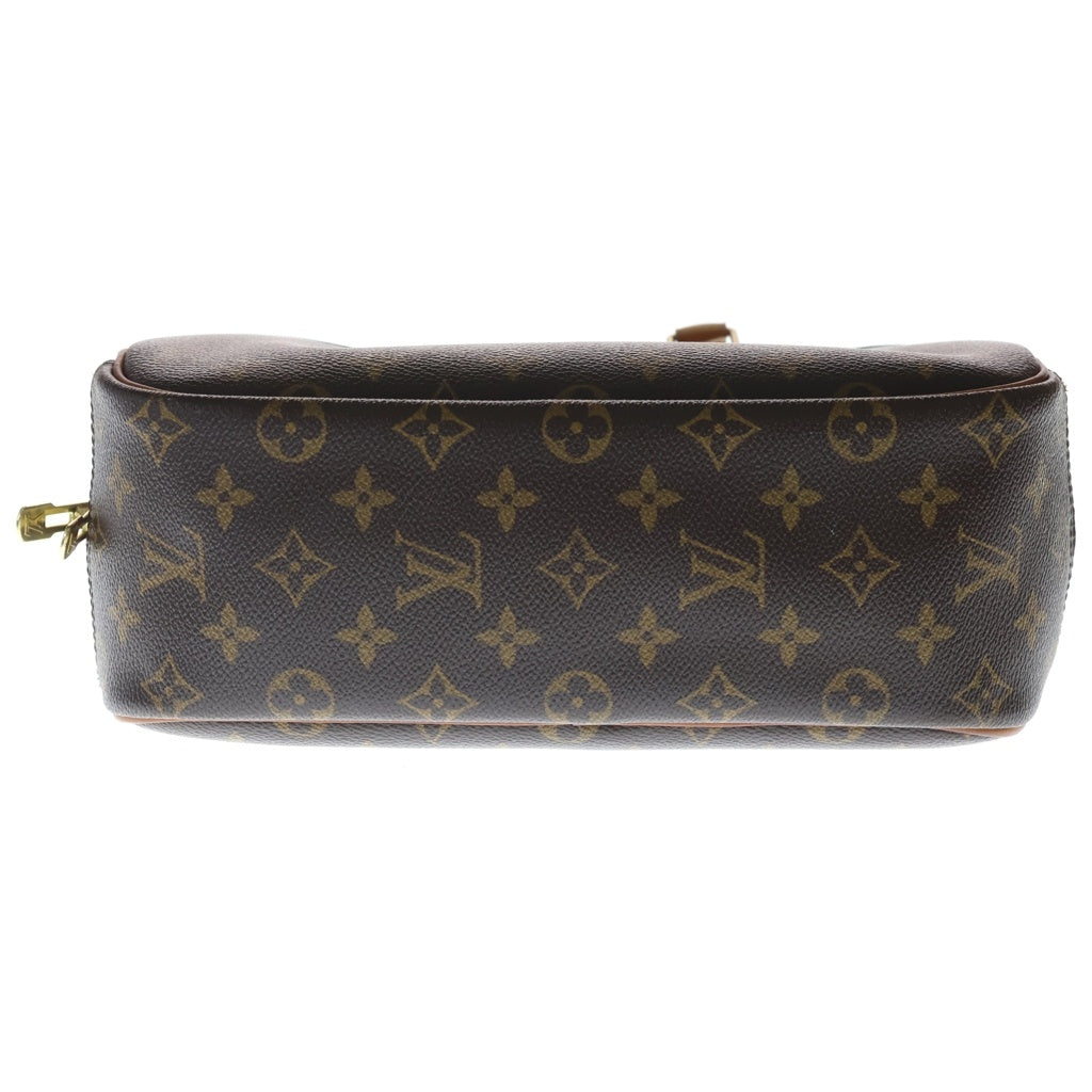 LOUIS VUITTON(ルイヴィトン) モノグラム トゥルーヴィル ハンドバッグ ブラウン レザー×PVC M42228 ゴールド金具 レディース