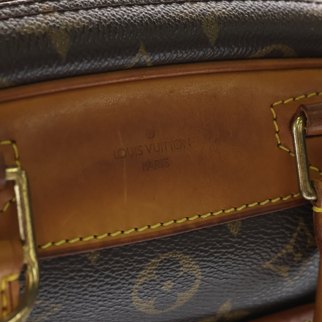 LOUIS VUITTON(ルイヴィトン) モノグラム トゥルーヴィル ハンドバッグ ブラウン レザー×PVC M42228 ゴールド金具 レディース