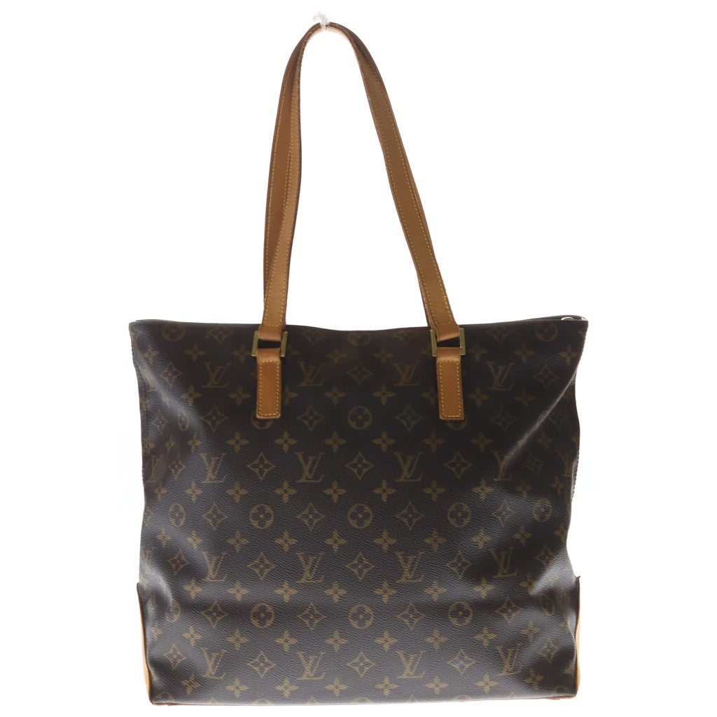 LOUIS VUITTON(ルイヴィトン) モノグラム カバ・メゾ トートバッグ ハンドバッグ ブラウン レザー×PVC M51151 ゴールド金具 レディース