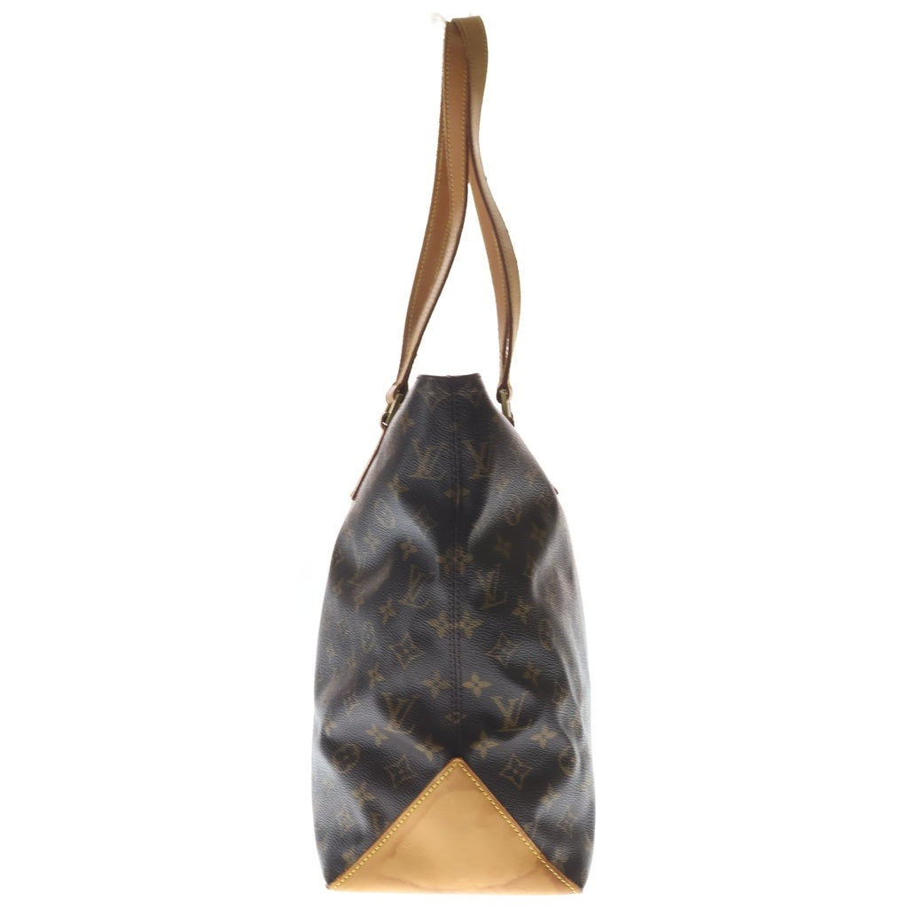 LOUIS VUITTON(ルイヴィトン) モノグラム カバ・メゾ トートバッグ ハンドバッグ ブラウン レザー×PVC M51151 ゴールド金具 レディース
