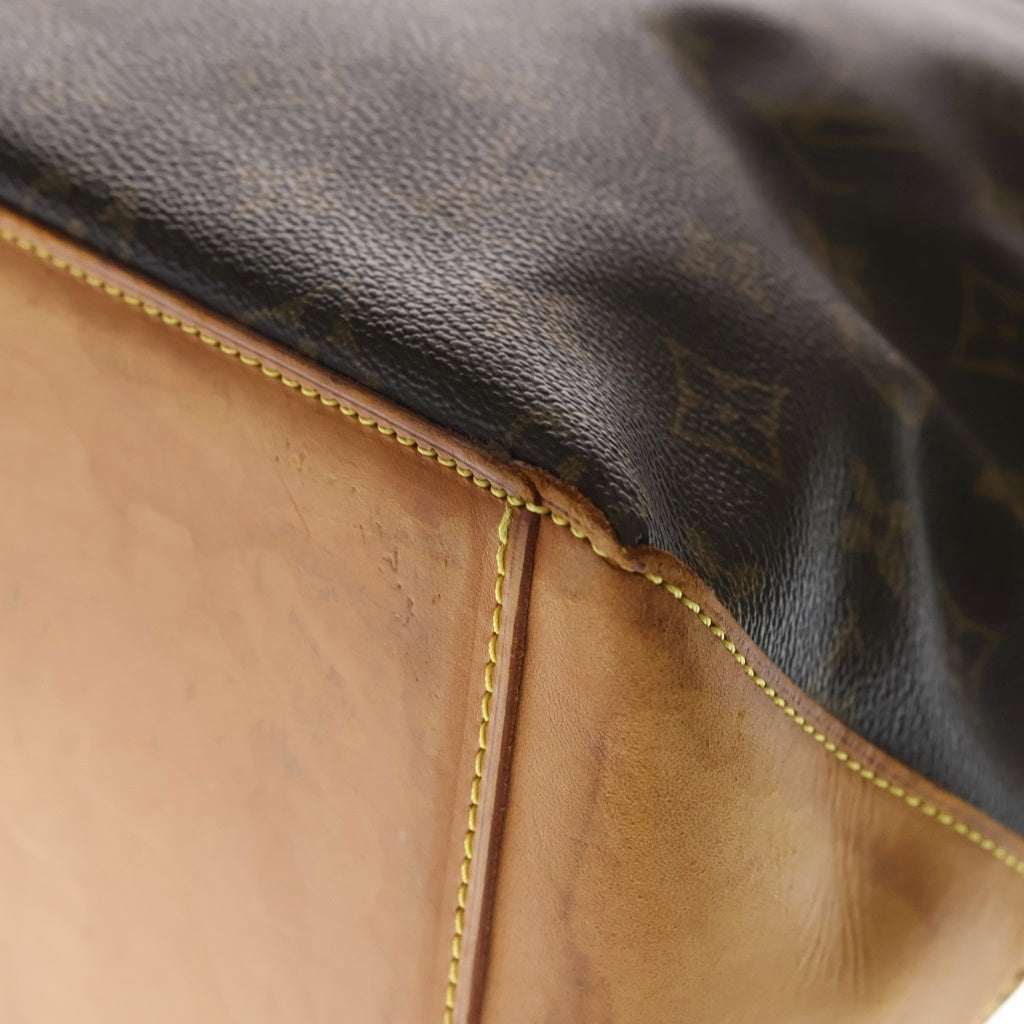 LOUIS VUITTON(ルイヴィトン) モノグラム カバ・メゾ トートバッグ ハンドバッグ ブラウン レザー×PVC M51151 ゴールド金具 レディース