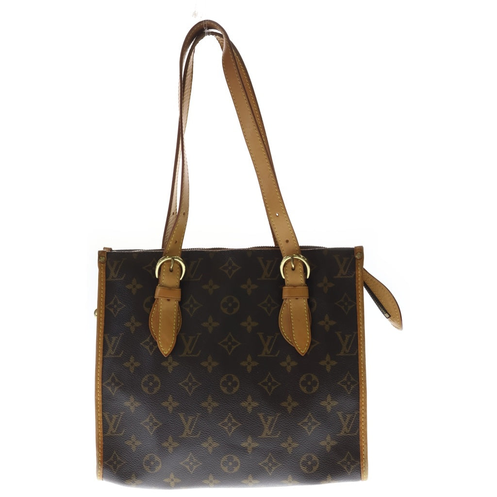 LOUIS VUITTON(ルイヴィトン) モノグラム ポパンクール・オ ハンドバッグ トートバッグ ブラウン レザー×PVC M40007 ゴールド金具 レディース