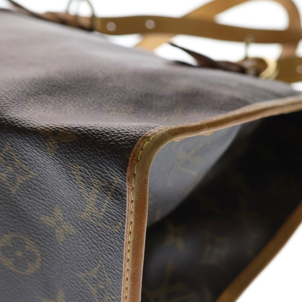 LOUIS VUITTON(ルイヴィトン) モノグラム ポパンクール・オ ハンドバッグ トートバッグ ブラウン レザー×PVC M40007 ゴールド金具 レディース