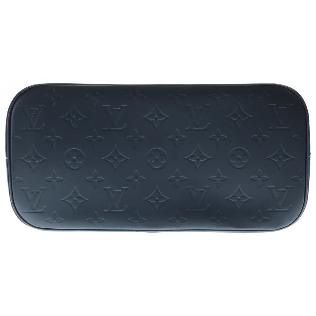 LOUIS VUITTON(ルイヴィトン) モノグラムマット ストックトン ハンドバッグ トートバッグ メタリックネイビー レザー M55112 シルバー金具 レディース