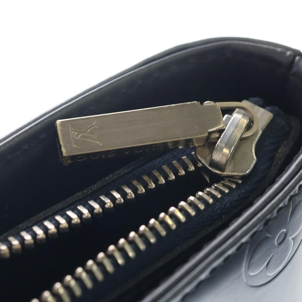 LOUIS VUITTON(ルイヴィトン) モノグラムマット ストックトン ハンドバッグ トートバッグ メタリックネイビー レザー M55112 シルバー金具 レディース