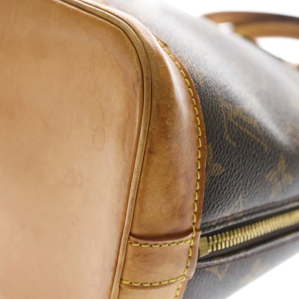 LOUIS VUITTON(ルイヴィトン) モノグラム アルマPM 新型 ハンドバッグ ショルダーバッグ ブラウン レザー×PVC M53151 ゴールド金具 レディース