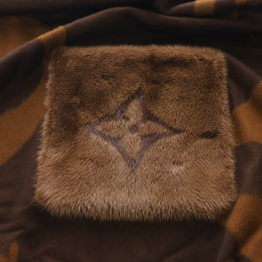 LOUIS VUITTON(ルイヴィトン) モノグラム エシャルプ・ジ アルティメット ファー カシミヤ ウール ストール マフラー ブラウン M77387 レディース