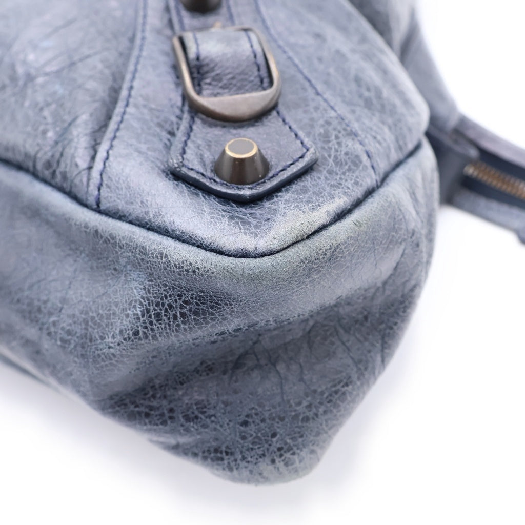 BALENCIAGA(バレンシアガ) ザ・タウン ハンドバッグ ネイビー レザー 240579 ゴールド金具 レディース