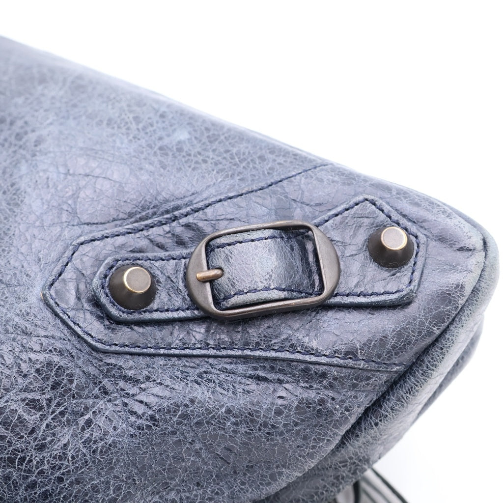 BALENCIAGA(バレンシアガ) ザ・タウン ハンドバッグ ネイビー レザー 240579 ゴールド金具 レディース