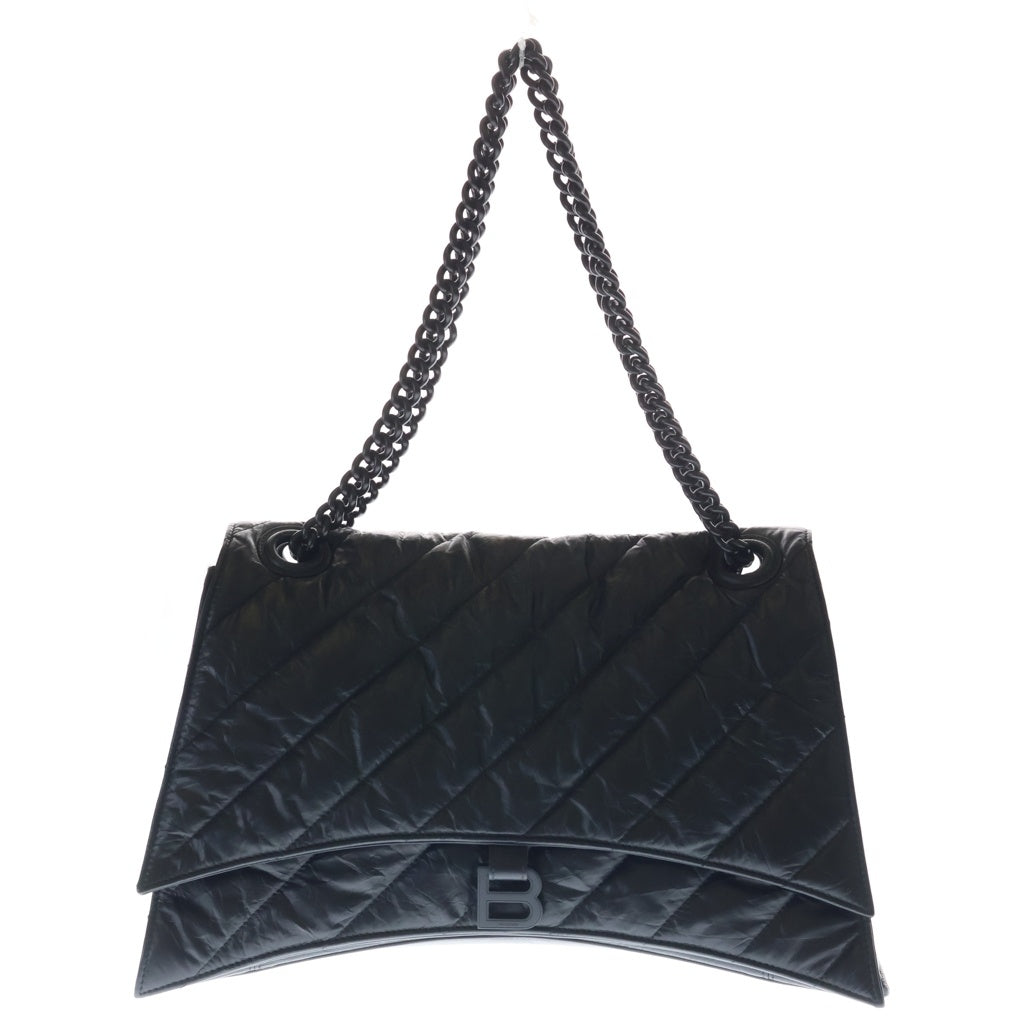 BALENCIAGA(バレンシアガ) クラッシュ ラージ レザー チェーン ショルダー バッグ ブラック 716332 レディース