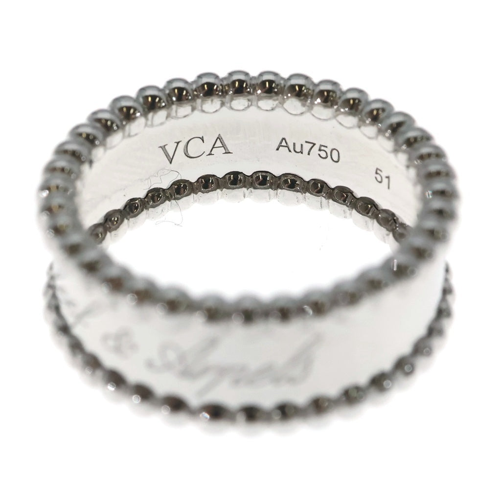 Van Cleef & Arpels(ヴァンクリーフアンドアーペル) ペルレ シニアチュール リング 指輪 K18WG ホワイトゴールド VCARN32300 レディース