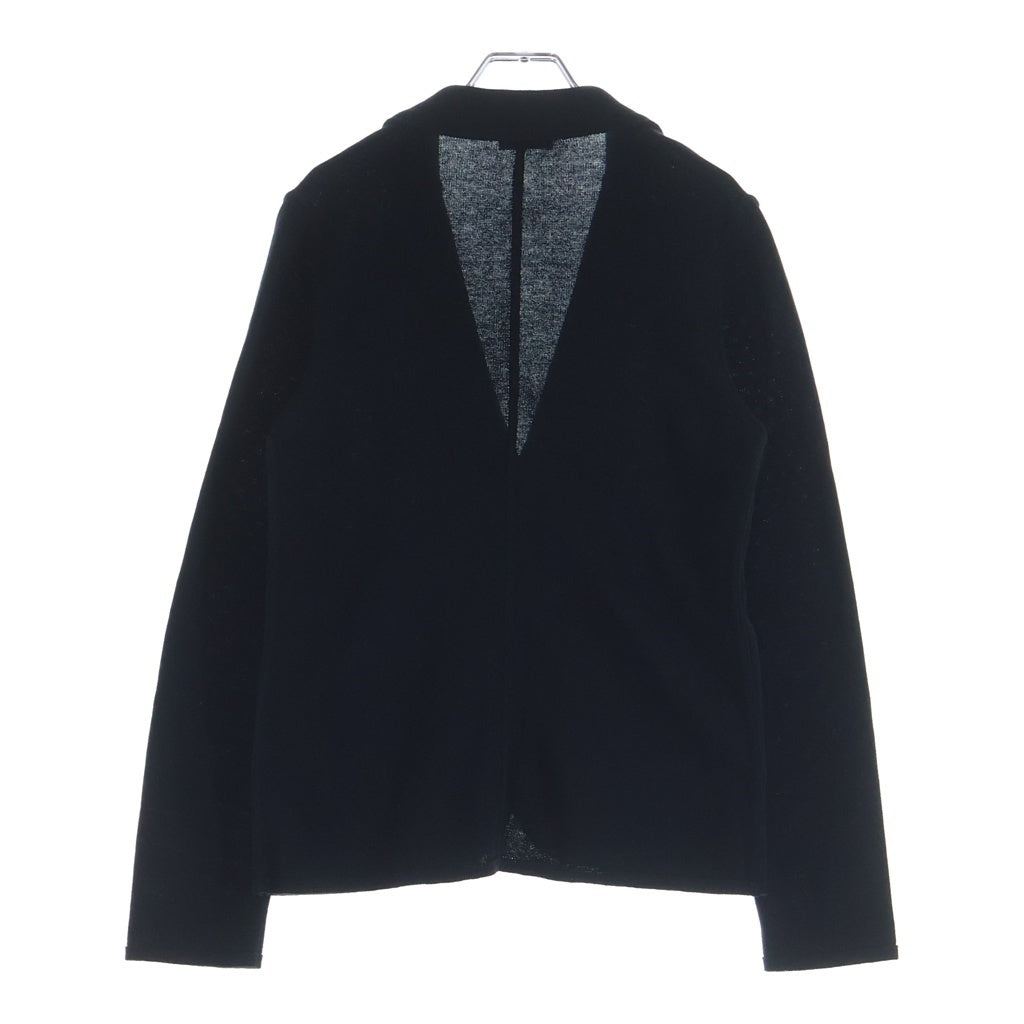 LARDINI(ラルディーニ) 2Bコットンニットテーラードジャケット カーディガン イタリア製 花モチーフボタン ブラック P0JDIANTHA レディース
