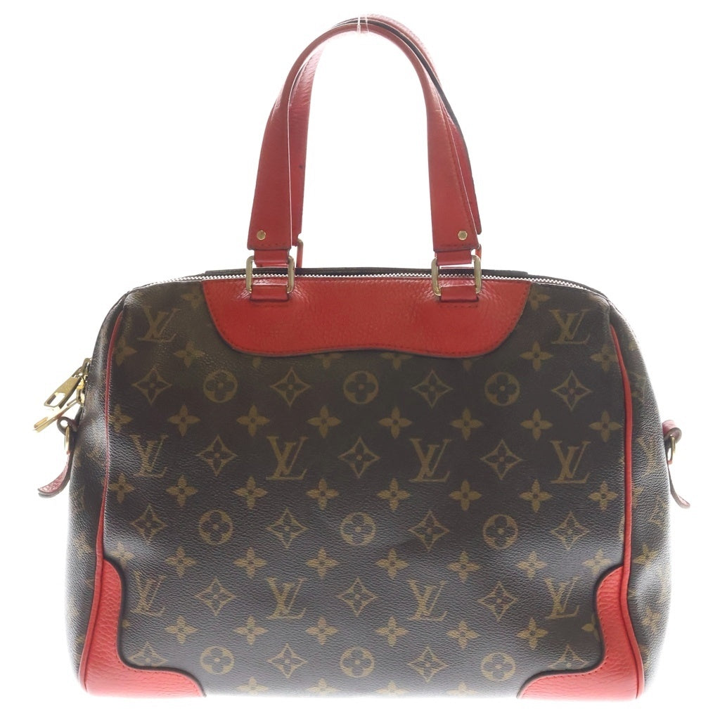 LOUIS VUITTON(ルイヴィトン) モノグラム レティーロPM PVC レザー ハンドバッグ ブラウン/レッド M40546 レディース