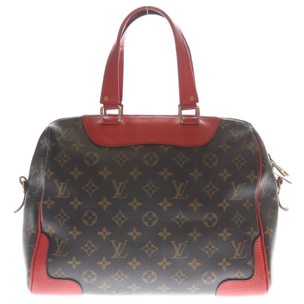 LOUIS VUITTON(ルイヴィトン) モノグラム レティーロPM PVC レザー ハンドバッグ ブラウン/レッド M40546 レディース